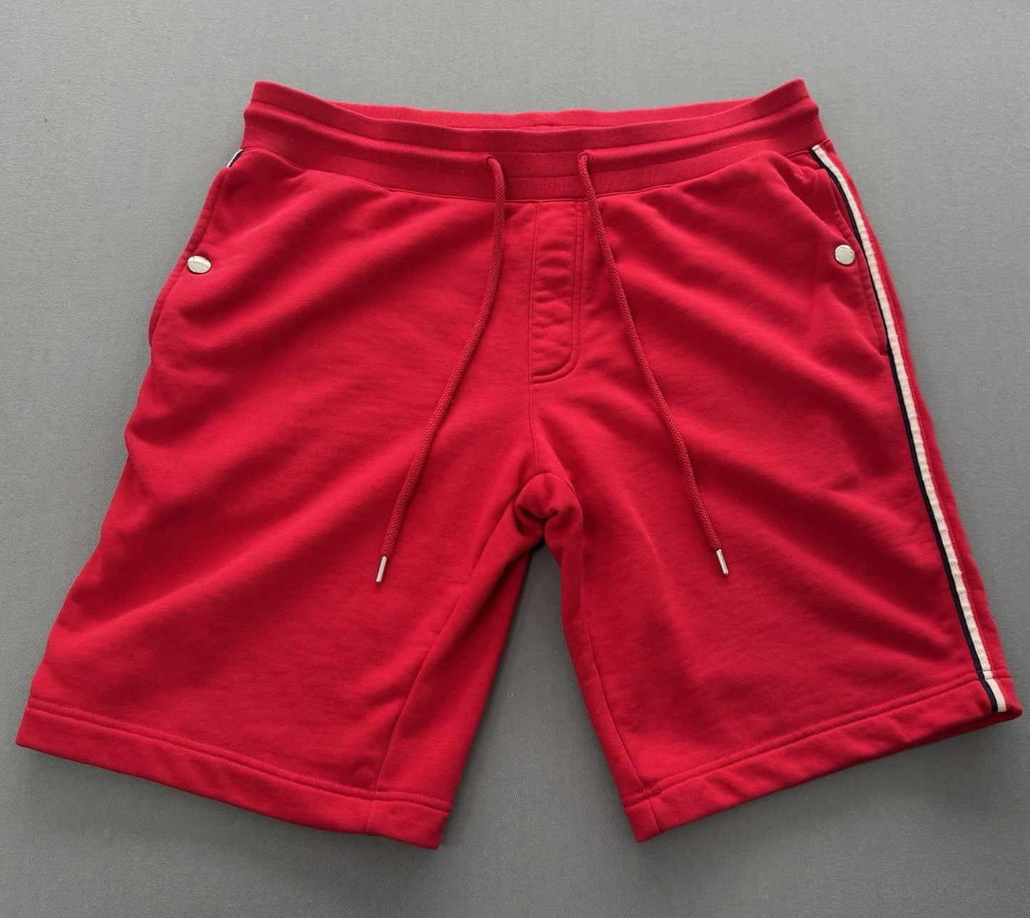 Moncler Red Track Pant Jogger Shorts - Large - 34” Waist