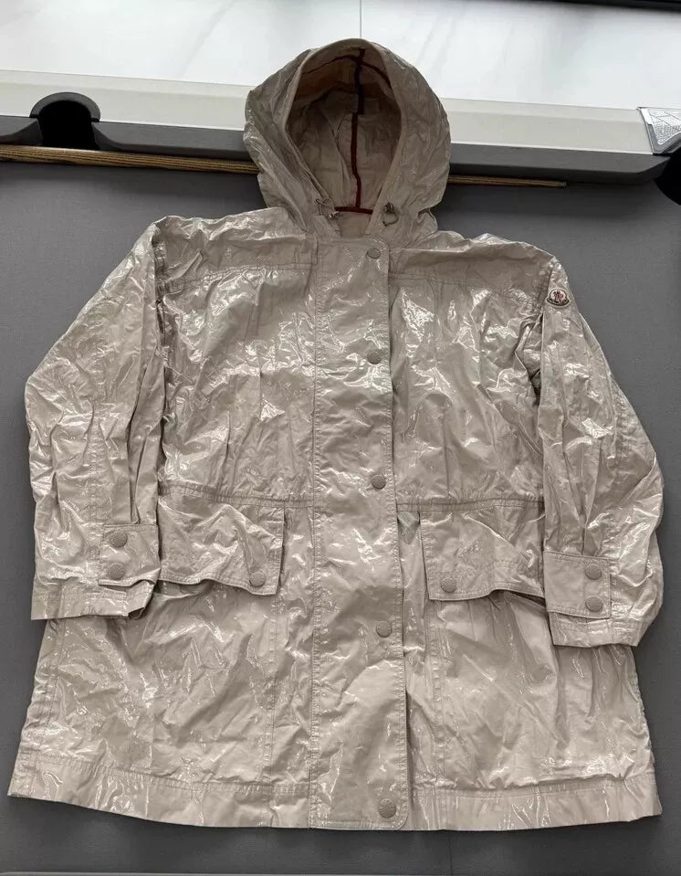 Moncler Beige Navet Rain Jacket - Size 3 - Fits UK 14/16