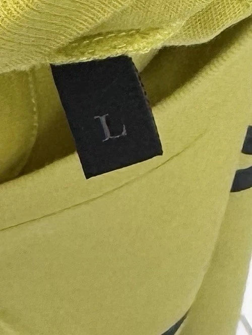 Moncler Maglia Girocollo Yellow Logo T-Shirt - Large (23” PTP)