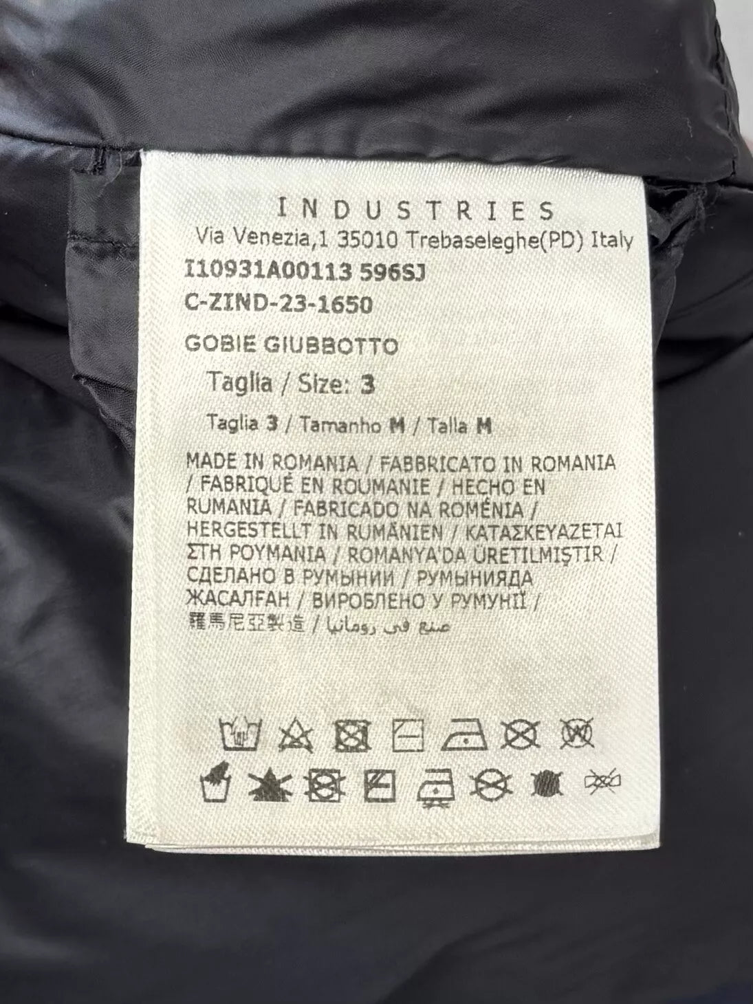 Moncler Gobie Navy Bomber Jacket- Size 3 - Fits UK 12/14