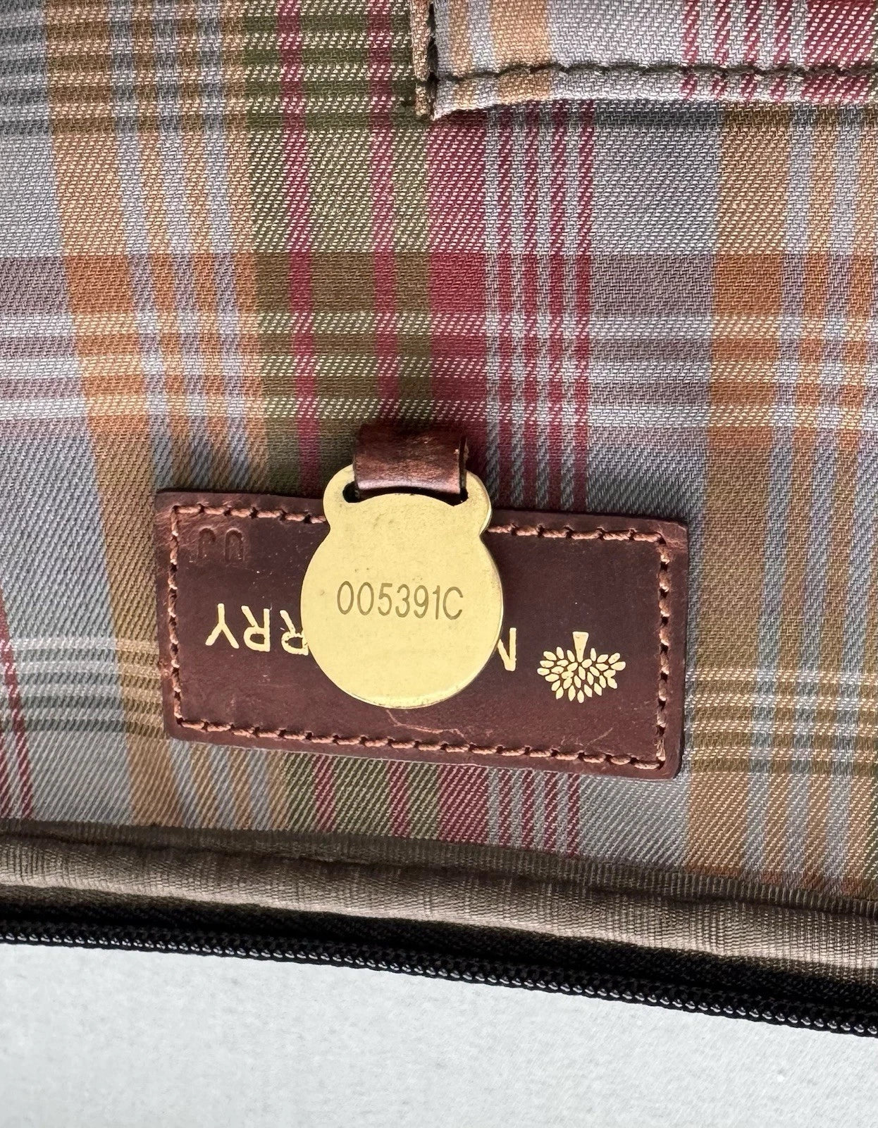 Mulberry Black Scotchgrain Briefcase