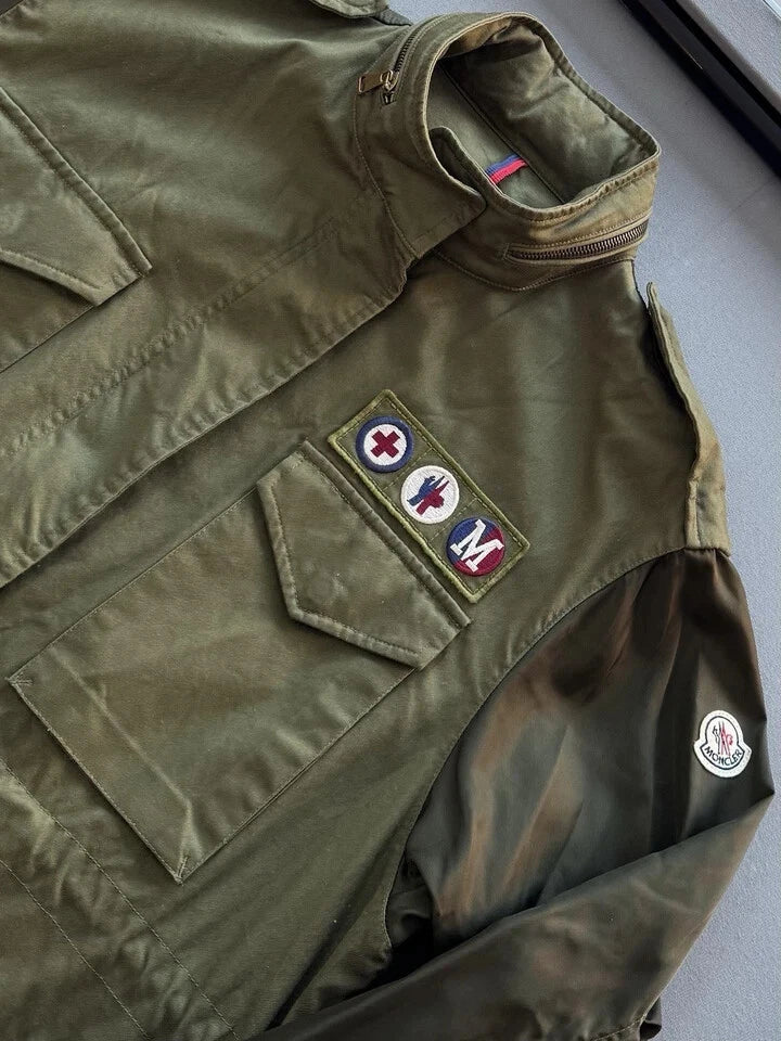 Moncler Zamia Khaki Jacket - Size 3 (UK 12-14)