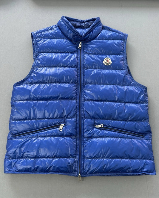 Moncler Blue Gui Down Gilet - Size 2 - 21” PTP