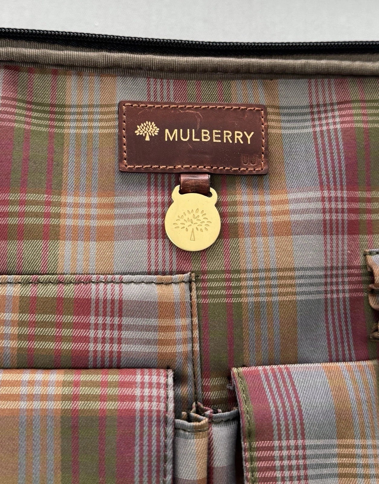 Mulberry Black Scotchgrain Briefcase