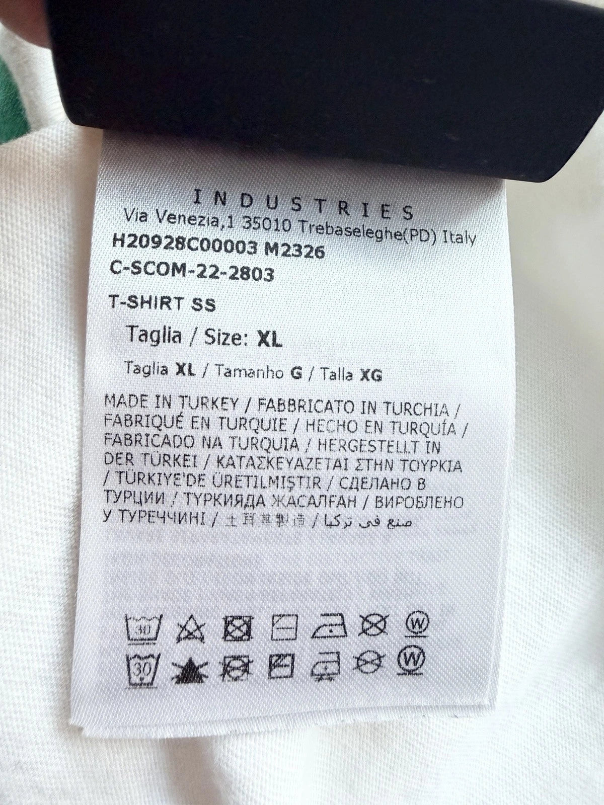 Moncler White Smiley Face Logo T-Shirt - XL - 24" PTP