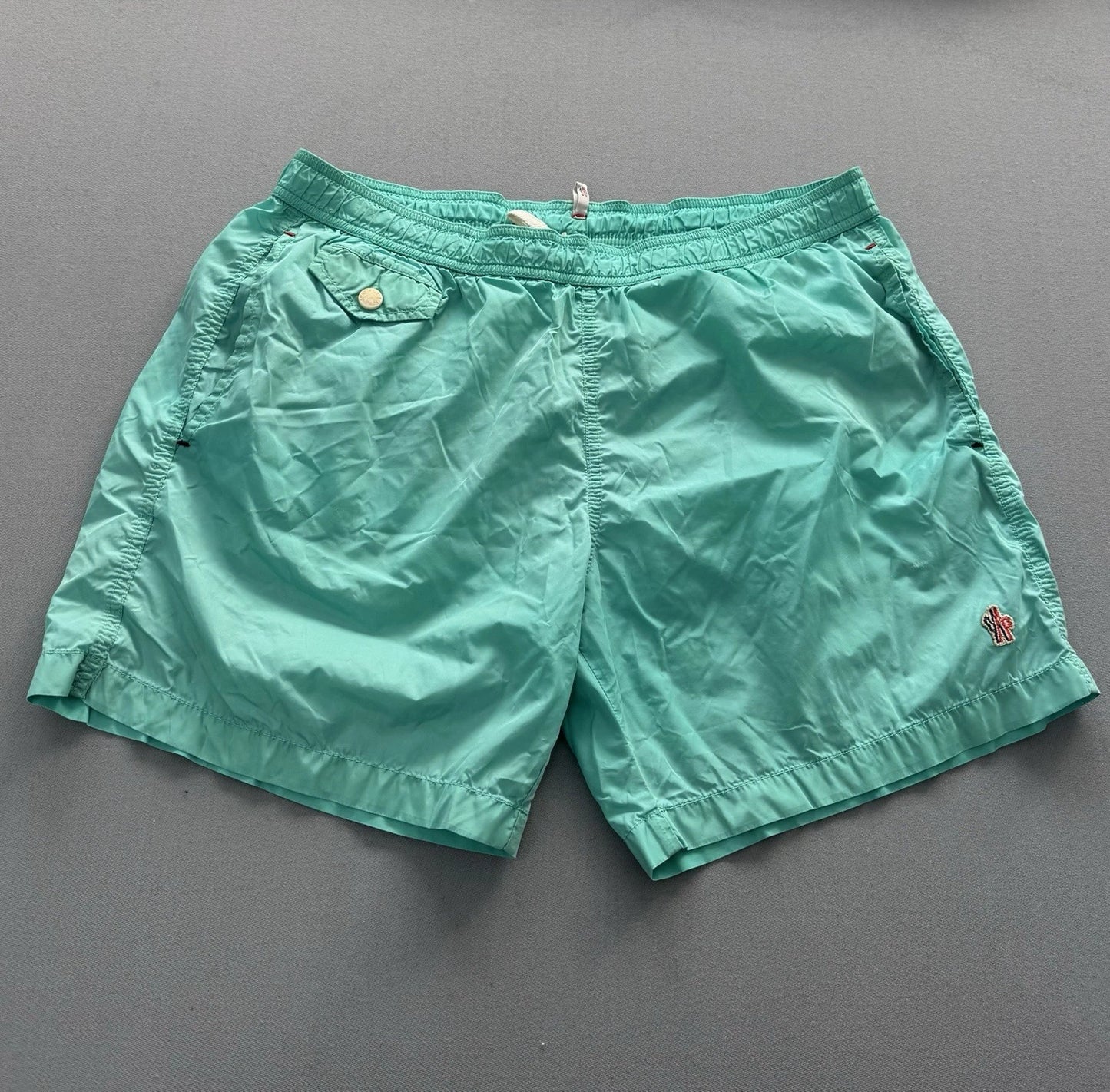 Moncler Grenoble Aqua Green Swim Shorts - XL - 32-34” Waist