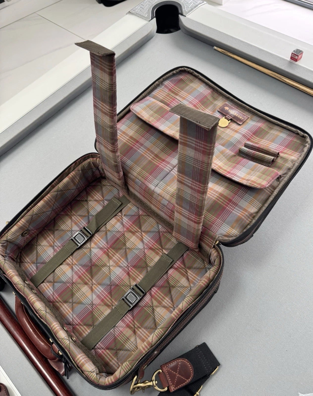 Mulberry Black Scotchgrain Briefcase