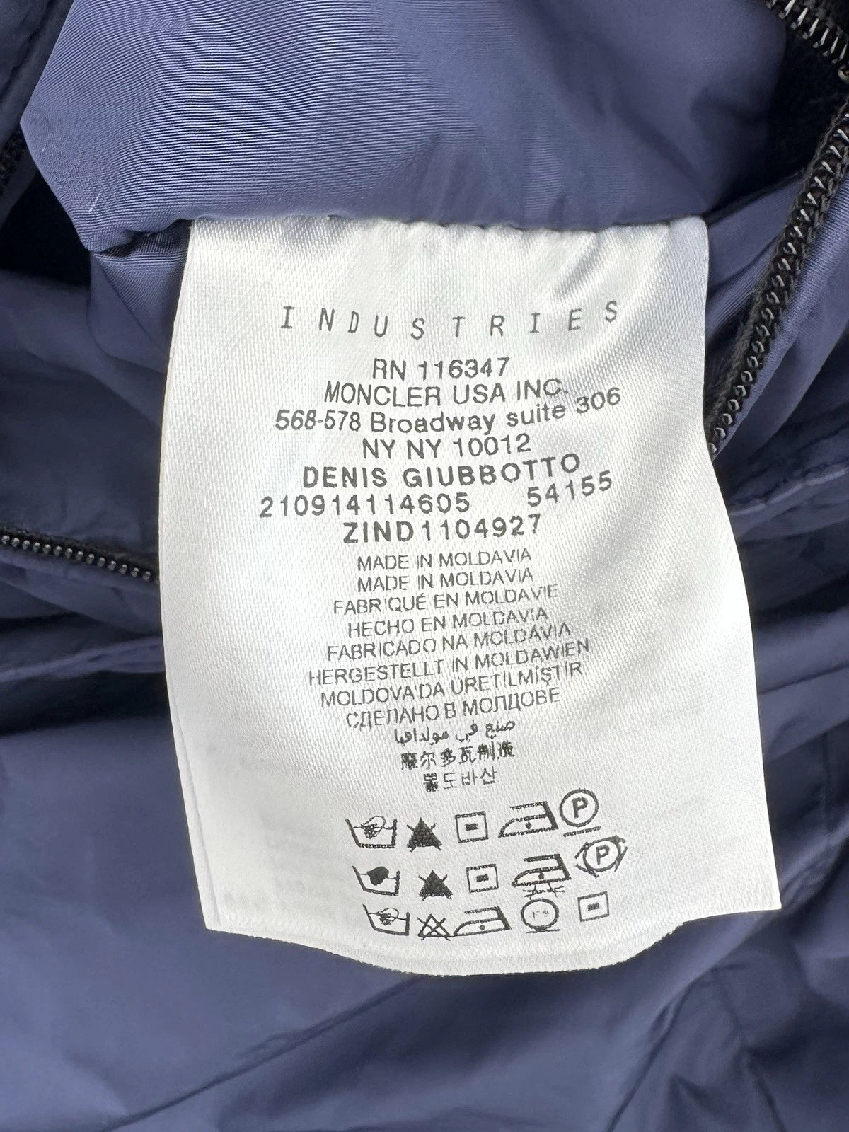 Moncler Navy Denis Field Jacket - Size 4 (22.5” PTP)