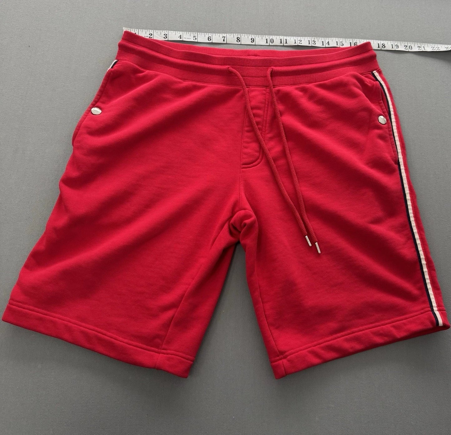 Moncler Red Track Pant Jogger Shorts - Large - 34” Waist