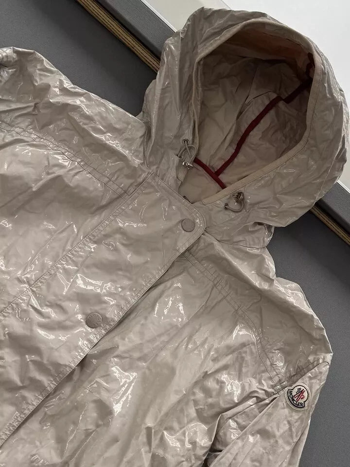 Moncler Beige Navet Rain Jacket - Size 3 - Fits UK 14/16