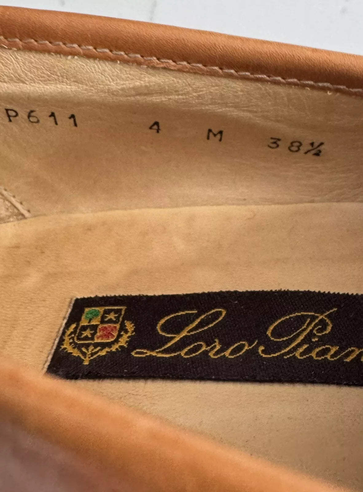 Loro Piana Brown/Tan Leather Loafers - UK 5.5(EU 38.5)