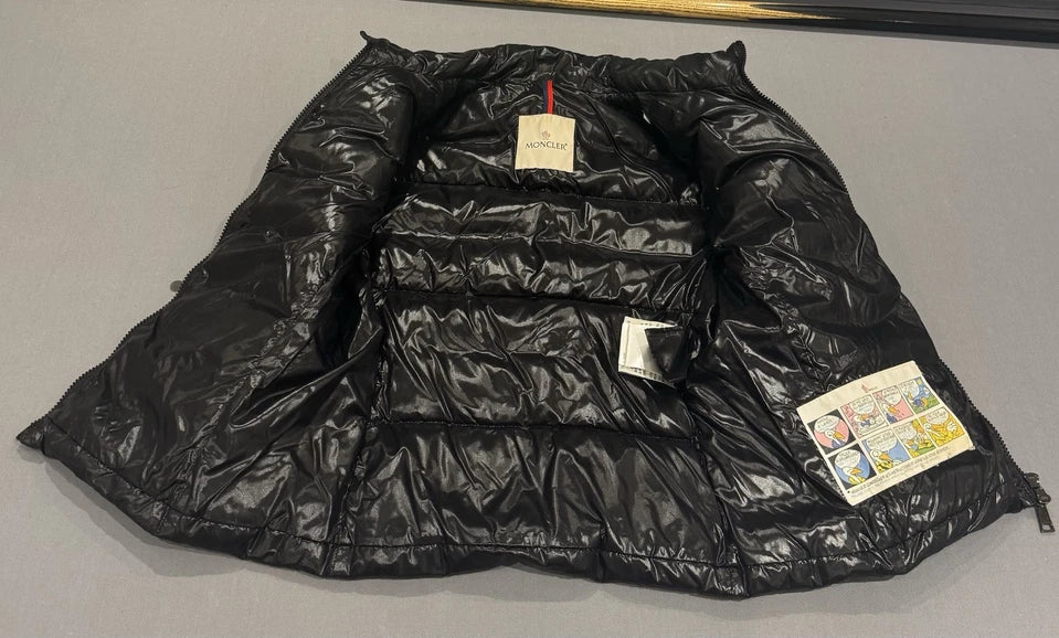 Moncler Ghany Black Padded Shell-Down Gilet - Size 00 - 17” PTP - Fits UK 6