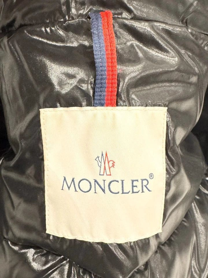 Moncler Ghany Black Padded Shell-Down Gilet - Size 00 - 17” PTP - Fits UK 6