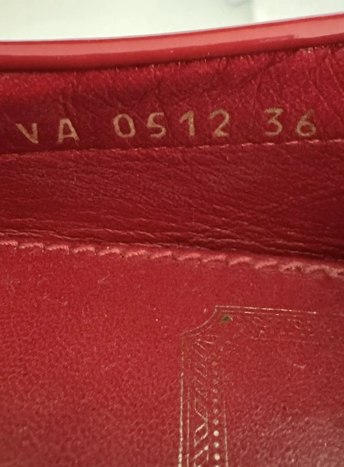 Dior Red Patent Leather CD Logo Slip On Loafers / Driving Shoes- UK 3 (EU 36)