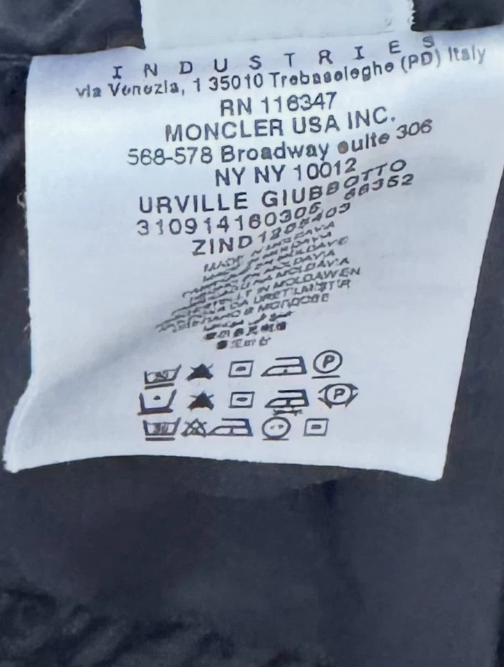 Moncler Navy Urville Jacket - Size 3 (PTP 23”) - Fits Large