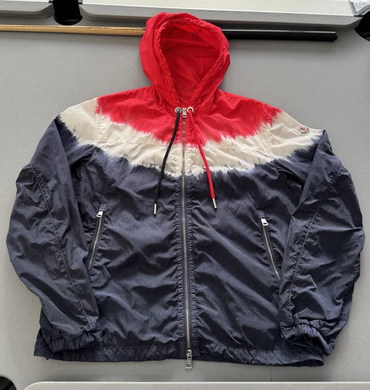 Moncler Saut Red, White & Blue Nylon Hooded Jacket - Size 3 (23.5''ptp)